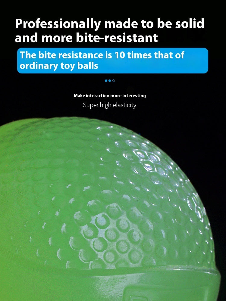 Luminous Toy Ball Puppy Dog Molar Elastic Ball Rubber Ball